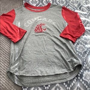 Wazzu baseball style tee, GO COUGS!!